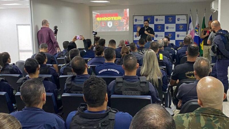 Guardas Municipais recebem treinamento em palestra sobre Ameaça Ativa