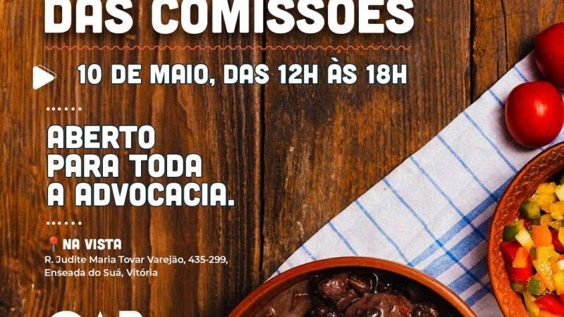 Contagem Regressiva para a 1ª Feijoada Solidária das Comissões em 10 de Maio