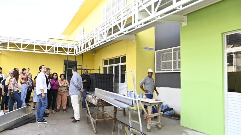 Pazolini visita obras do CMEI Sebastião Perovano que estão na reta final