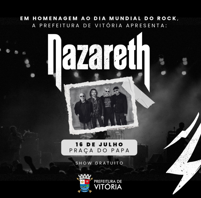 Prefeitura de Vitória anuncia data de show da banda Nazareth