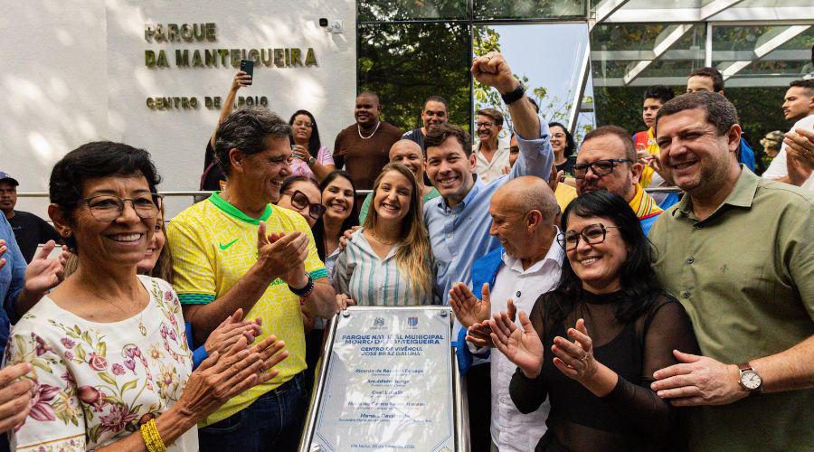 Prefeito e governador inauguram o Parque Natural Municipal Morro da Manteigueira