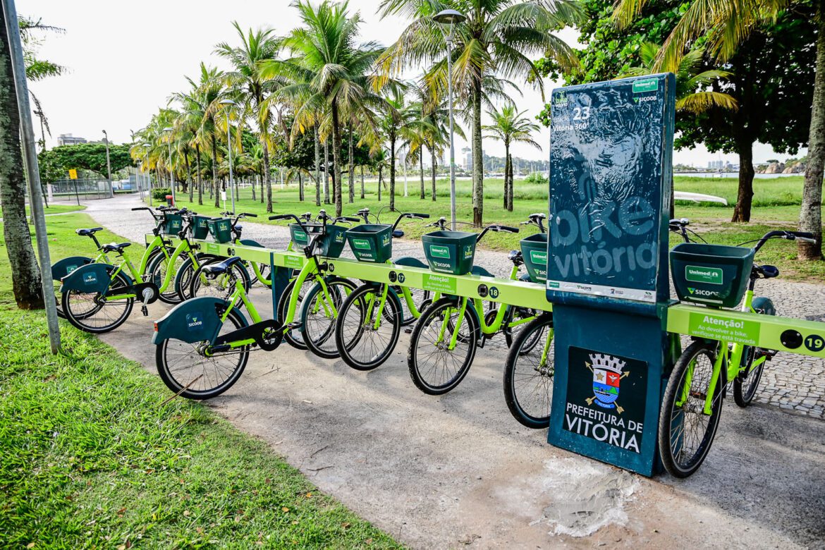 Bicicletas compartilhadas terão uso gratuito durante comemorações dos 475 anos de Vitória