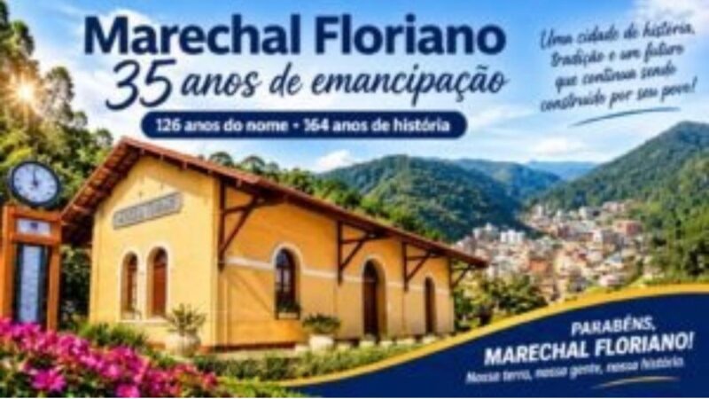 Marechal Floriano celebra trajetória histórica com 35 anos de emancipação e 164 anos de história