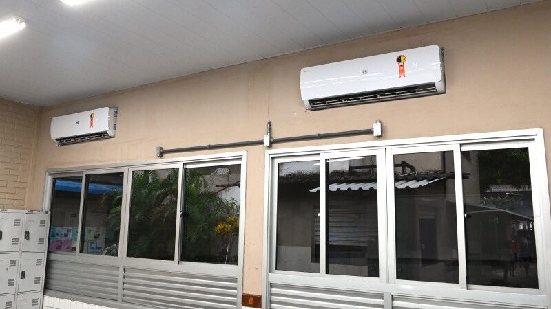 Rede elétrica e climatização são renovadas em escola de Santa Lúcia