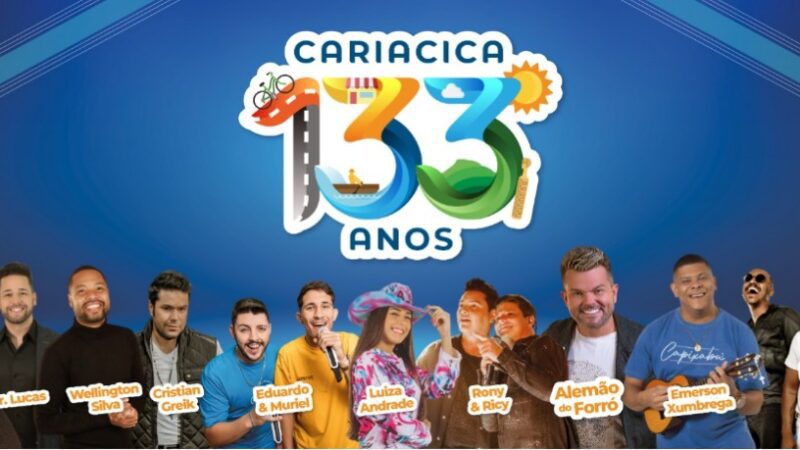 Cariacica comemora 133 anos com 10 shows gratuitos no parque O Cravo e a Rosa a partir de 29 de junho