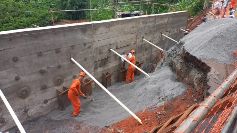 Obras no Km 97 entre Santa Teresa e Fundão estão bem adiantadas