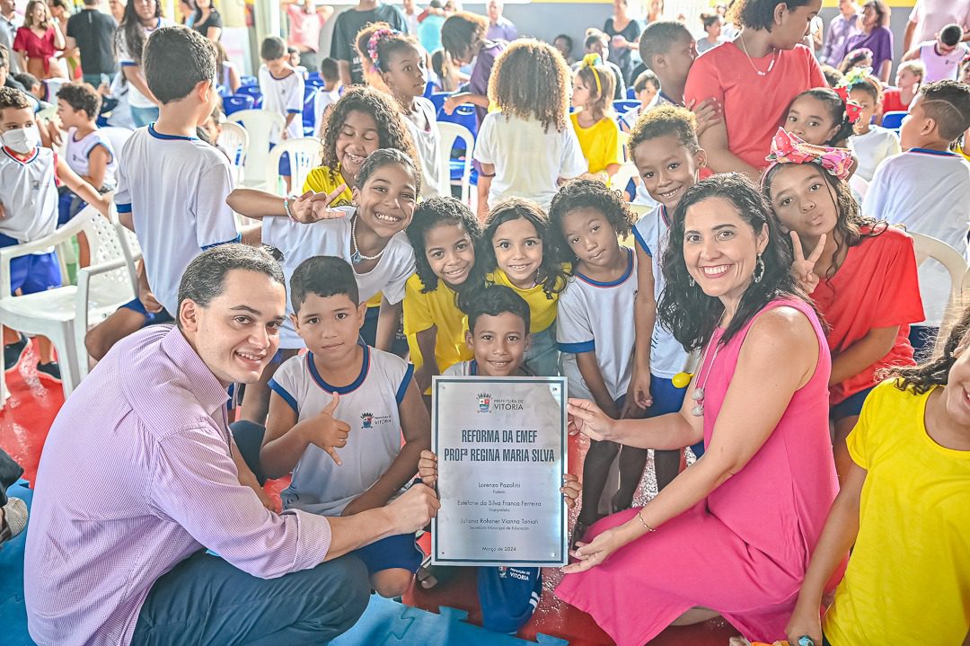 Pazolini Inaugura EMEF Regina Maria Silva, Elevando o Padrão da Educação Municipal