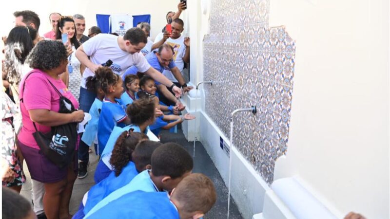 Pazolini Comemora o Dia da Água com a Renovação do Chafariz da Capixaba no Centro de Vitória