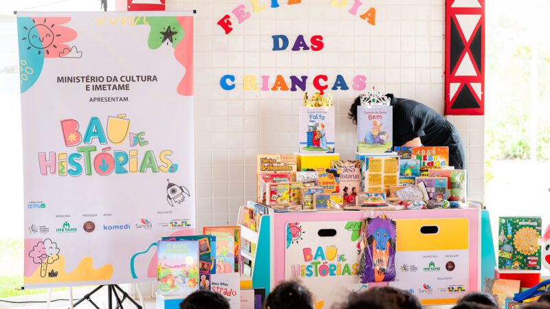 Crianças de Aracruz receberam projeto ‘Baú de Histórias 2’, que reforça a importância da leitura